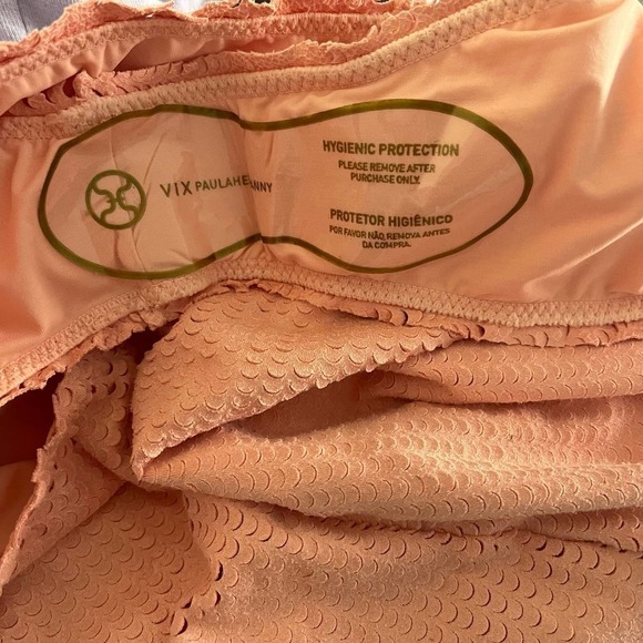 VIX PAULA HERMANNY Pink Romance Scales Buttons One Piece Swimwear Size L NWOT - Picture 10 of 16